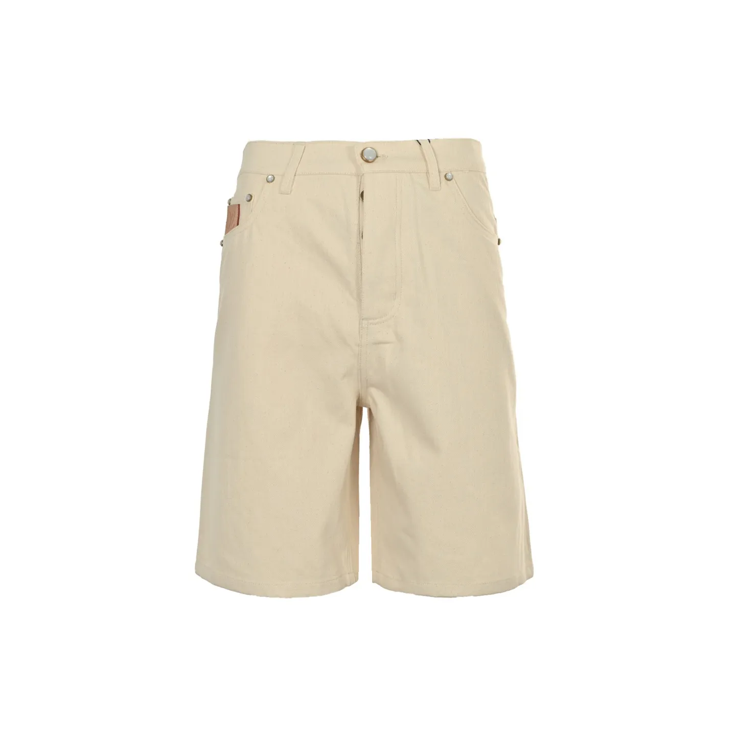 Louis Vuitton/Louis Vuitton 25ss pocket leather label denim shorts